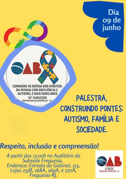 09/06 - Construindo Pontes: Autismo, Família e Sociedade. 09/06 - Construindo Pontes: Autismo, Família e Sociedade.