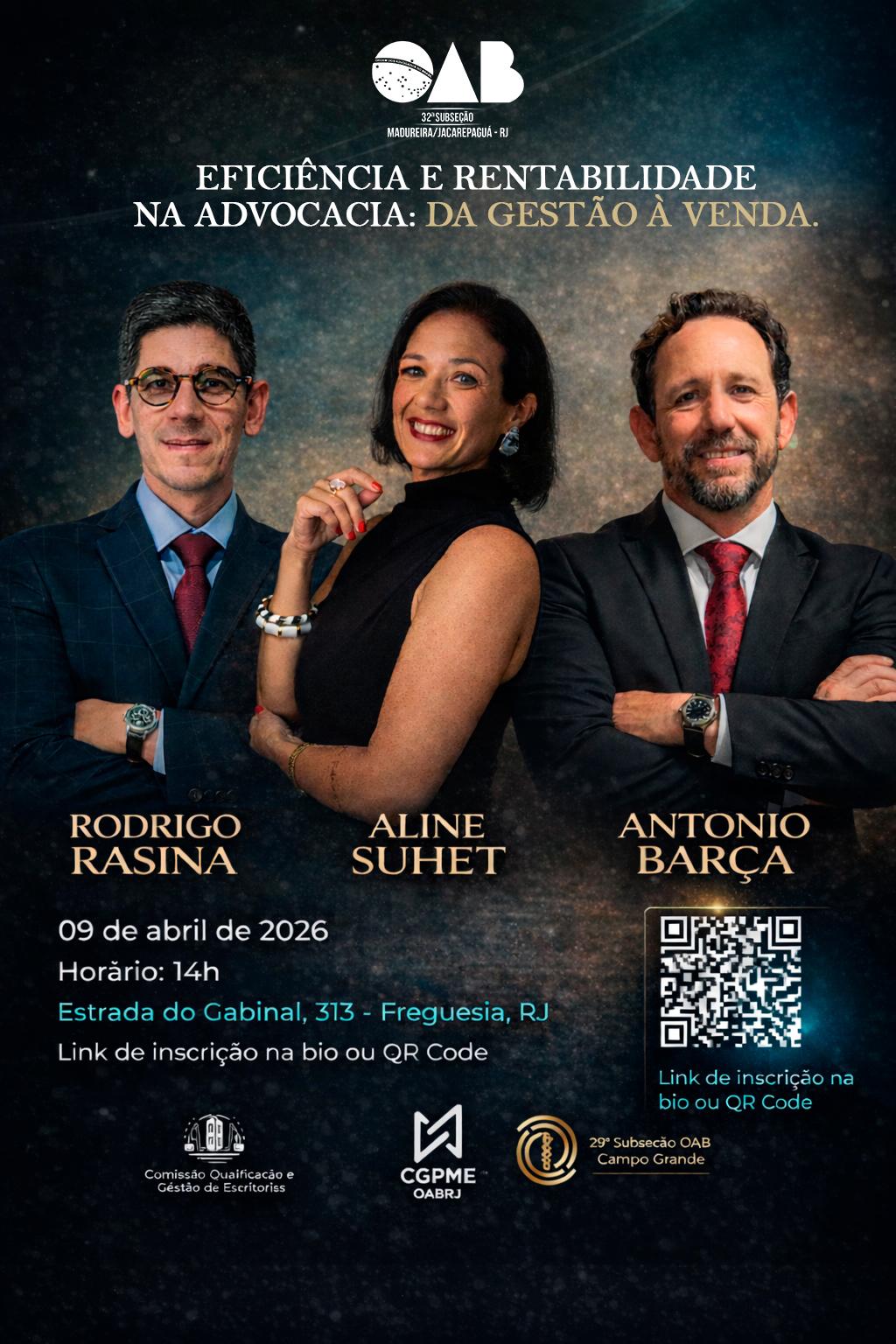 09/04  - Eficiência e Rentabilidade na Advocacia: Da Gestão à Venda.