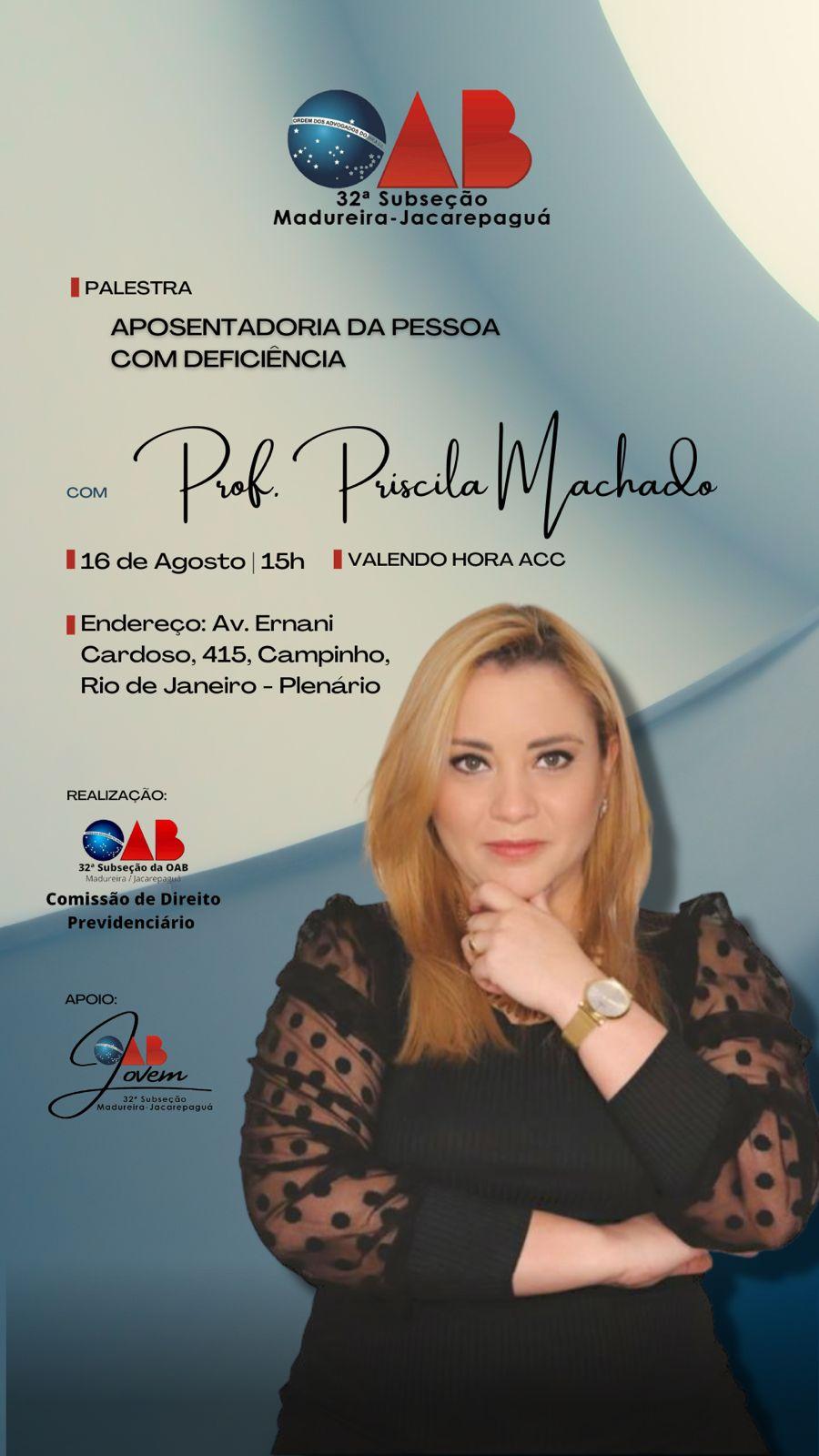 Palestra dia 16/08  Aposentadoria da Pessoa com Deficiência.