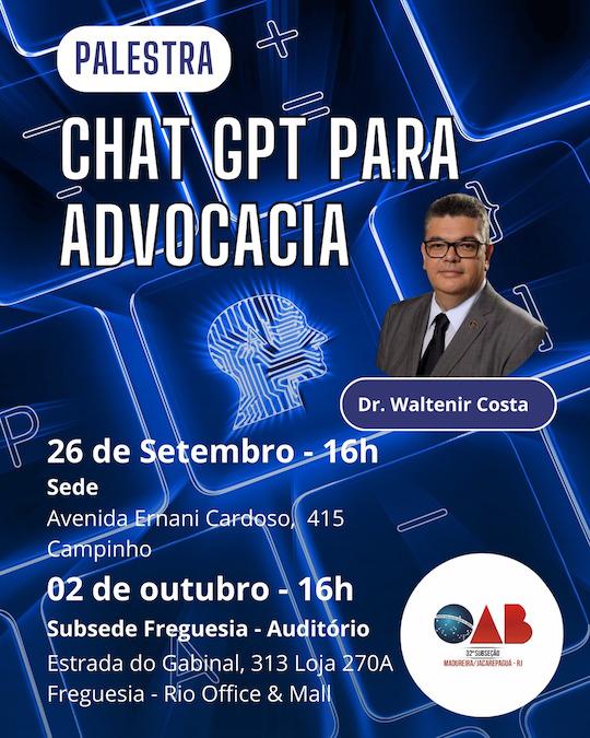 26/09 e 02/10 - Chat GPT para Advocacia.