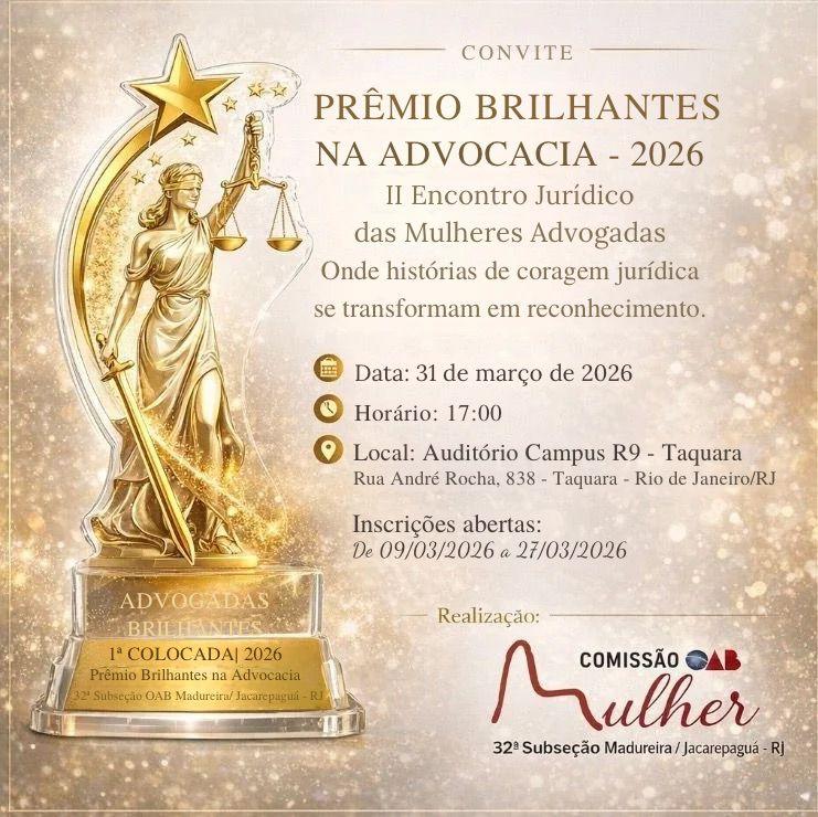 31/03 - Prêmio Brilhantes na Advocacia 2026