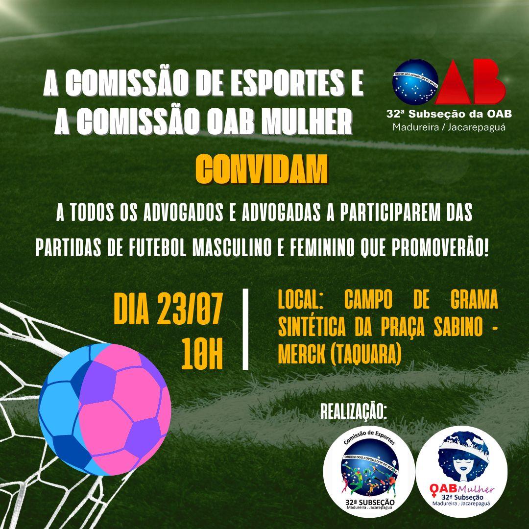 Futebol Masculino e Feminino dia 23/07 - Merck(Taquara)