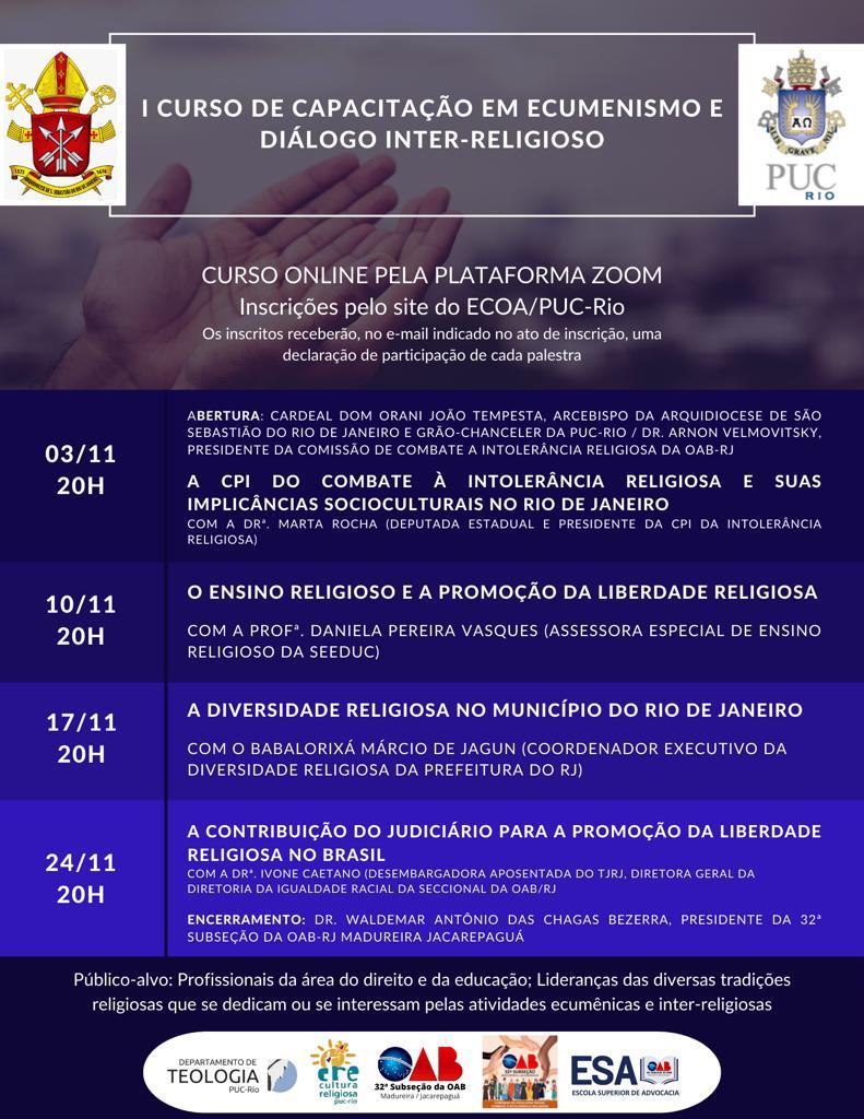 I Curso de Capacitação em Ecumenismo e Diálogo Inter-Religioso