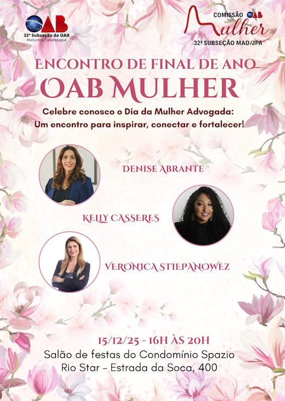 Dia 15 De Dezembro - Encontro De Final De Ano OAB Mulher
