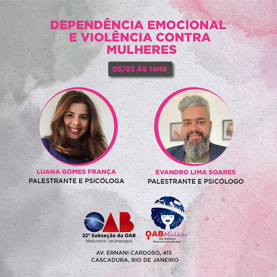 03/03 -Dependência Emocional e Violência contra Mulheres.