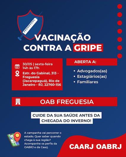 30/05 - Campanha de Vacinação contra a Gripe.