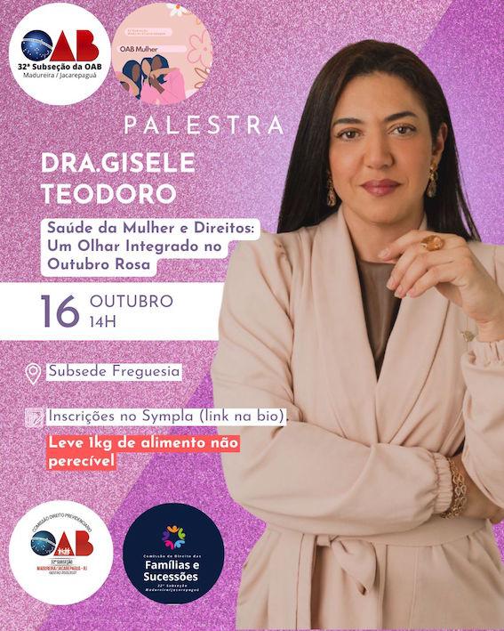 16/10 - Saúde da Mulher e Direitos: Um Olhar Integrado no Outubro Rosa