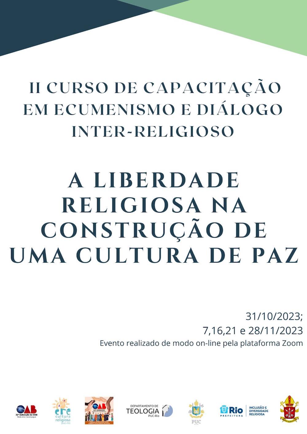 II Curso de Capacitação em Ecumenismo e Diálogo Inter-Religioso.