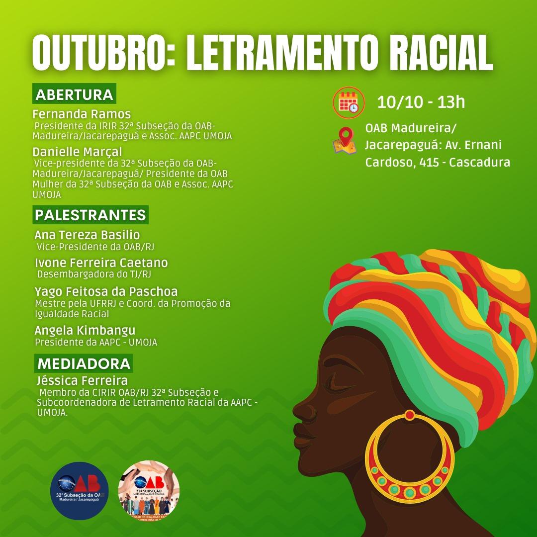 10/10 - Outubro: Letramento Racial.